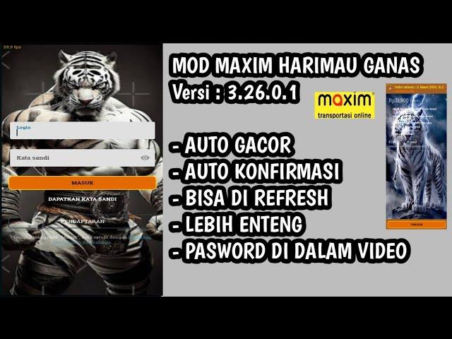 MOD MAXIM TERBARU 2024 AUTO KONFIRMASI (TAXSEE HARIMAU GANAS)