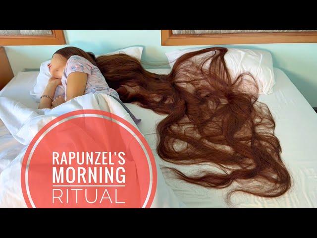 Rapunzel’s Morning Ritual – Taming Her Damp, Super-Long Hair (PREVIEW)