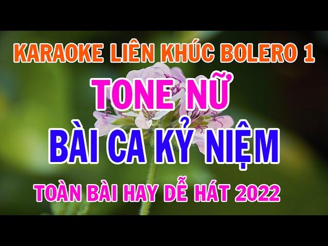 Karaoke Liên Khúc Bolero 1 Tone Nữ Nhạc Sống 2022 l Phối Mới Dễ Hát l Nhật Nguyễn