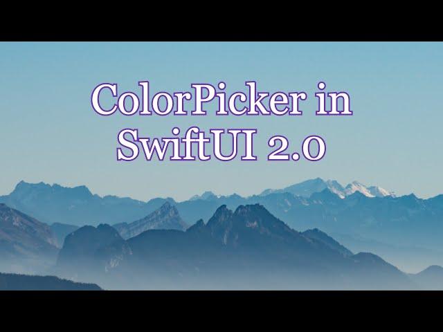 ColorPicker in SwiftUI 2.0