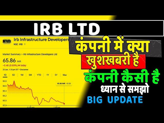 irb infra share latest news today update | irb infra q1 results update | irb infra latest news today