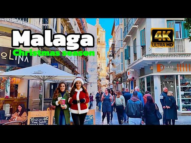 SPAIN: MALAGA'S Amazing 4K CHRISTMAS Tour in Costa Del Sol!