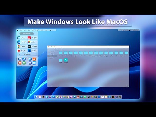 New MacOS Theme For Windows | How to Make Windows look Like MacOS