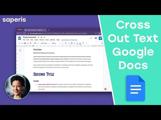 How to Cross out Text in Google Docs