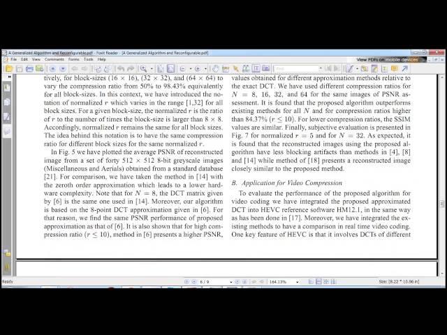 SD IEEE VLSI 2015 A Generalized Algorithm and Reconﬁgurable Architecture for Efﬁcient DCT