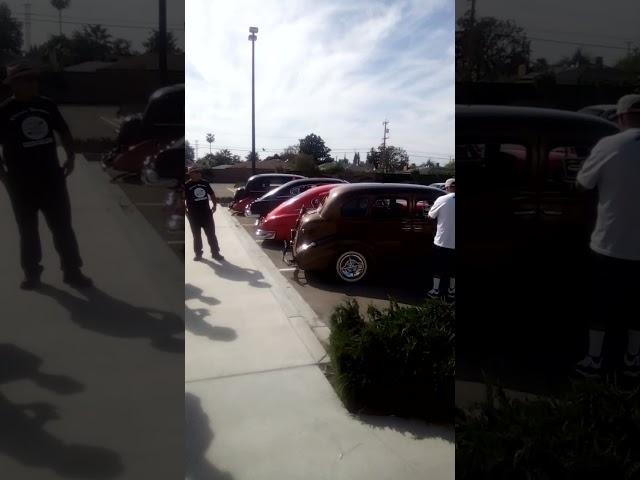 Reunited Car Club Fresno CA at Jimmy's Sport World for Hometown Joe