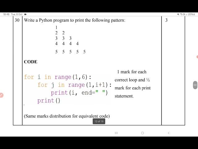 Class 11 COMPUTER SCIENCE 08-10-2024 COMPUTER SCIENCE solution class 11 MID TERM exam solution