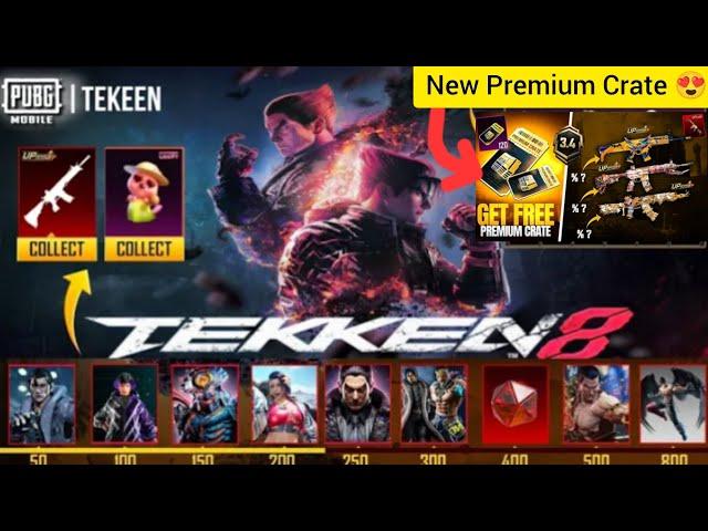  NEW PUBG X TEKKEN COLLAB | NEXT PREMIUM CRATE UPGRADABLE SKIN  | 360 UC GIVEAWAY 