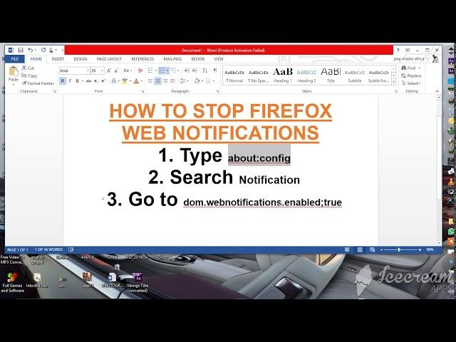 HOW TO STOP FIREFOX WEB NOTIFICATIONS