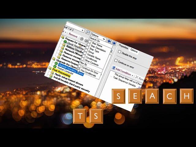 New Search Options in SCCM Task Sequence  - Filter options in SCCM TS -Search for TS Variables #SCCM