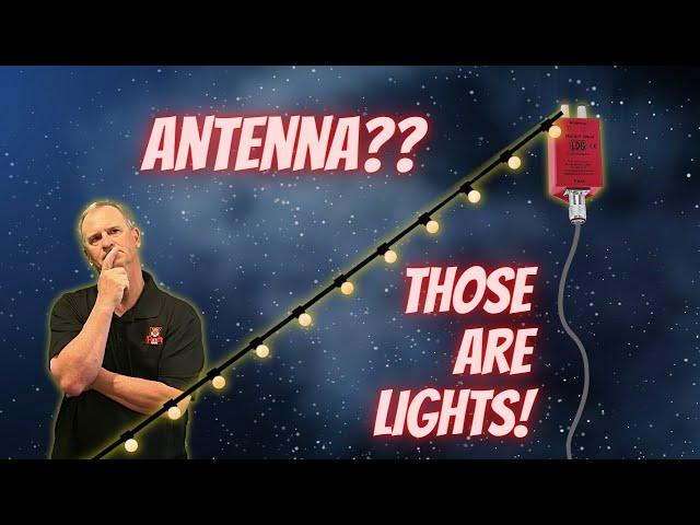 The Stealth Ham Radio Antenna the HOA Will Never Find --  Its a Decoration Light Long Wire Antenna