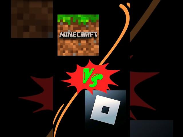 MINECRAFT vs ROBLOX  #minecraft #roblox #vs #short #like #viral