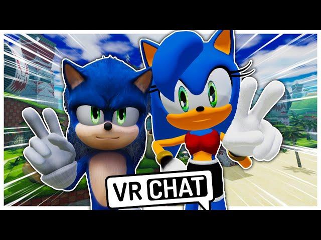 Movie Sonic Meets Sonica In VRCHAT!!