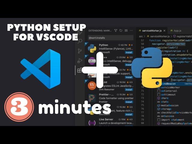 How to setup Python for VSCode in 3 mins only!! I Install Python and Setup VSCode for Windows 10!