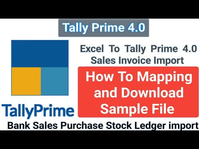 Sales invoice import excel to tally prime 4.0 | excel to tally prime data import | #tallyprime4