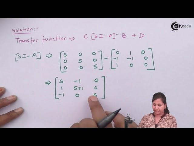 Transfer Function Derivation from State Model Statement Problem No  4 - Control Systems