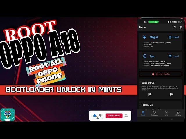 OPPO A18 (CPH2591)| HOW TO ROOT OPPO A18 | HOW TO UNLOCK BOOTLOADER | 2024