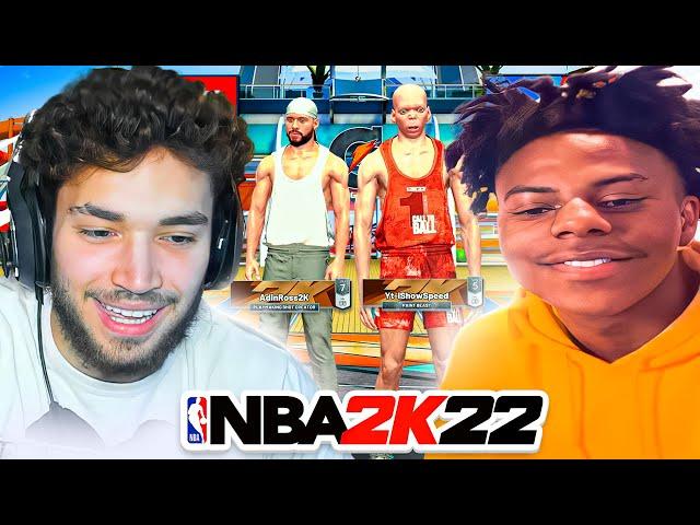 Adin & iShowSpeed Team up in the NBA 2K22 Park... *FUNNY*