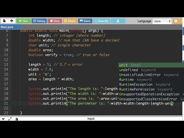 Java Variables Lesson 01) Variable Types