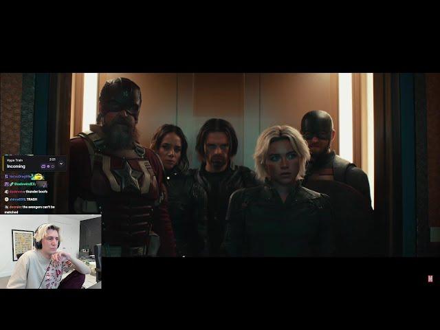 xQc Reacts to Marvel Studios' Thunderbolts - Teaser Trailer