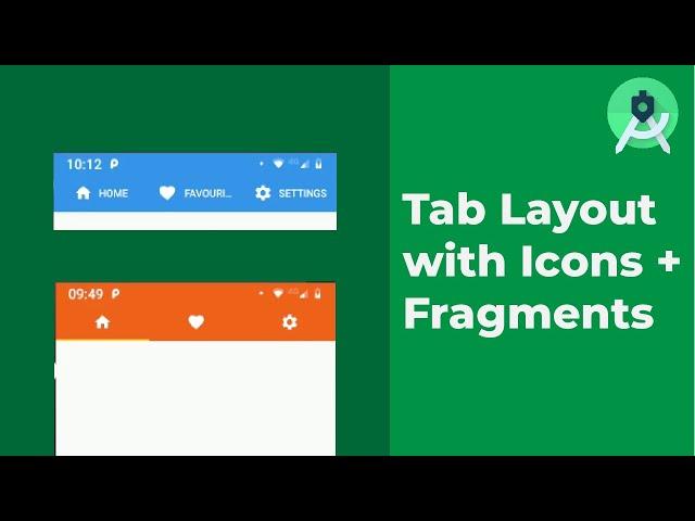 Creating a Tab Layout with Icons & Fragments in Android Studio Tutorial  (Kotlin)