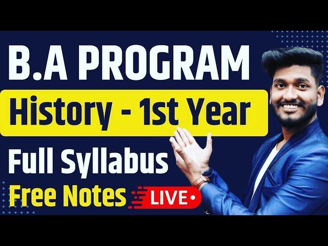 B.A Program 1st Year History Full Syllabus Important Questions with answer | Free Notes.