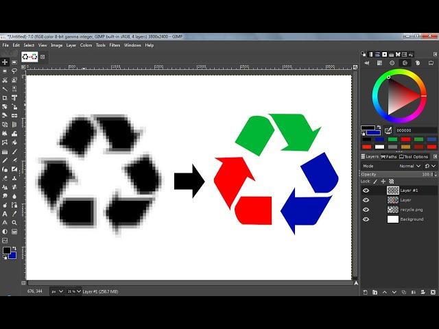 Convert Image Low Resolution to High Resolution Using GIMP