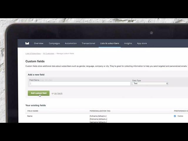 Creating Custom Email Fields | Campaign Monitor Tutorial