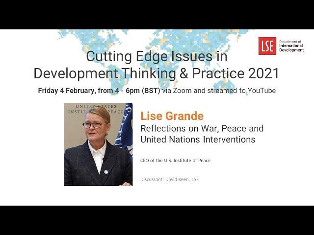 Peacebuilding in Today's World