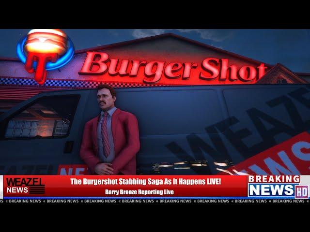 The Burgershot Stabbing Saga LIVE on Weazel News  United Gaming RP I GTA RP
