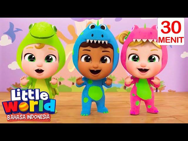 Menari Dinosaurus, Roar! | Little World Bahasa Indonesia | Kartun dan Lagu Anak