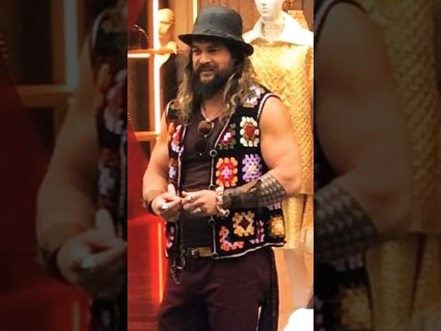 Jason Momoa wearing crochet #crochet #jasonmomoa #celebrityfashion #fashion #shorts