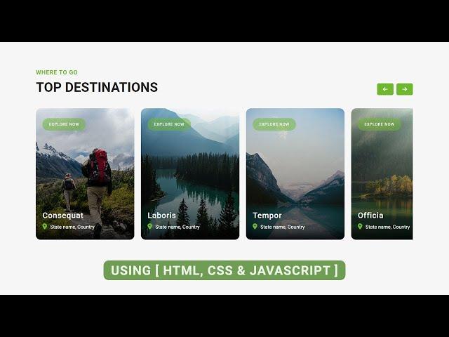 Images Slider Using HTML CSS and JavaScript | Multiple Images Slider With Auto-Sliding