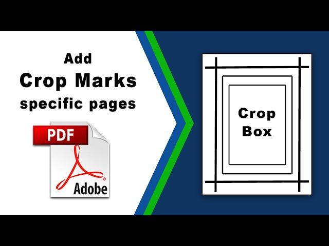 How to add crop marks on specific pages in pdf using Adobe Acrobat Pro DC