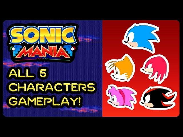 Sonic Mania Fan Game - All 5 Characters Gameplay! (1080p/60fps)