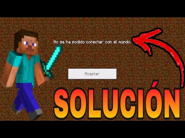 ¡NO SE HA PODIDO CONECTAR AL MUNDO! MINECRAFT ERROR DE MINECRAFT ALAINPRO98 EXPLICACIÓN