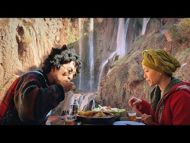 THE BEST LAMB TAGINE with Incredible Waterfall  Travel Morocco