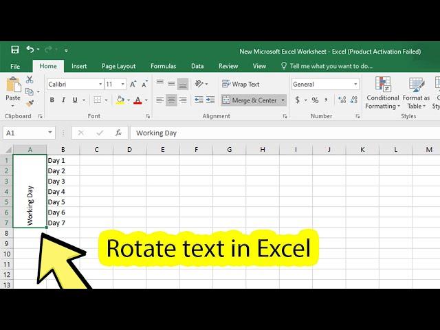 How to make text vertical in excel 2016 2010 2013 2007