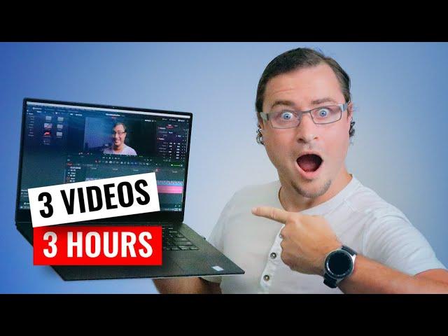 How I Edited 3 VIDEOS IN 3 HOURS! | Video Editing Workflow