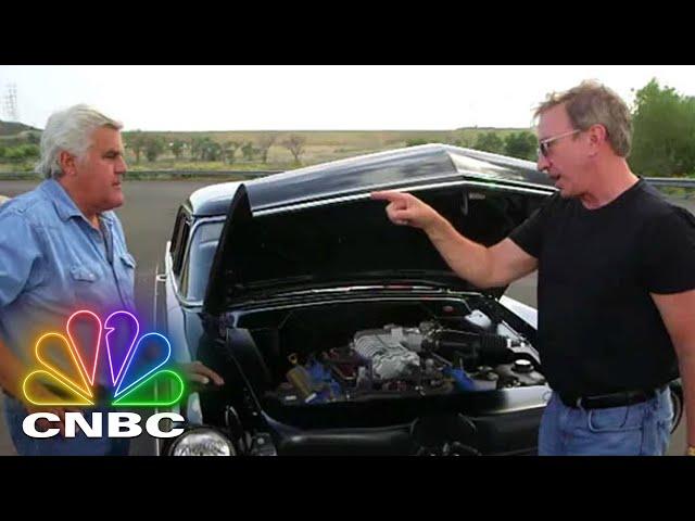 Jay Leno & Tim Allen Do Burnouts In Dodge Challenger SRT Hellcats | Jay Leno's Garage | CNBC Prime