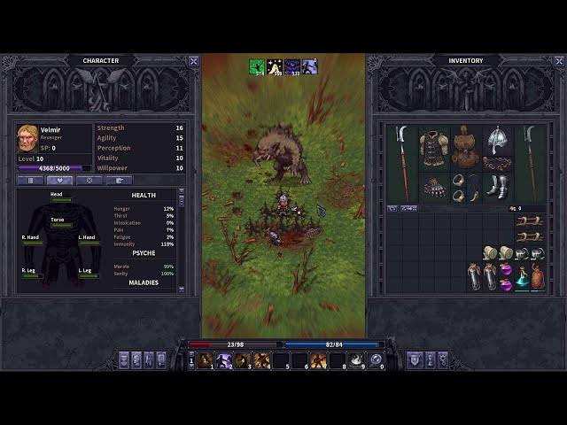 Stoneshard 0.8.0.17 Spear Velmir vs Ancient Troll