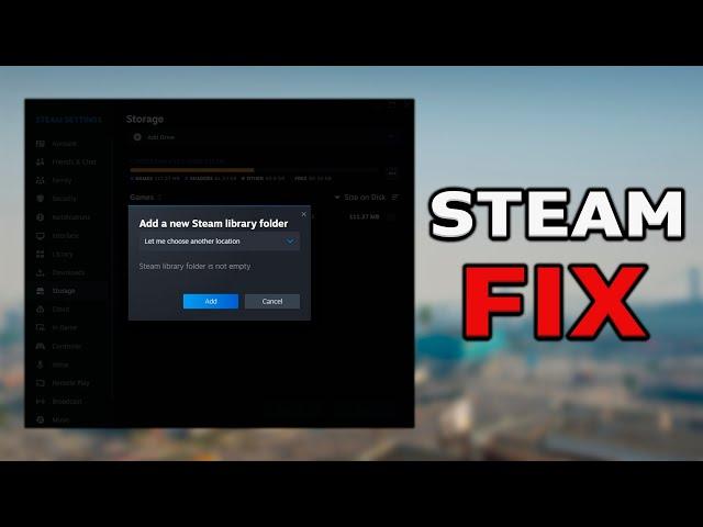 How to FIX - Steam library folder is not empty