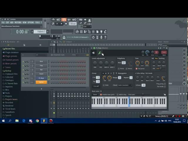 Как написать мелодию с помощью клавиатуры в FL Studio 12