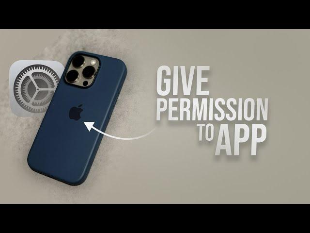 How to Give Permission to App in iPhone (tutorial)