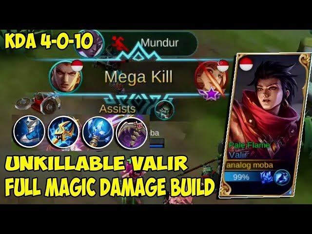 Unkillable Valir, Full Magic Damage Build - Top Global Valir - Mobile legends