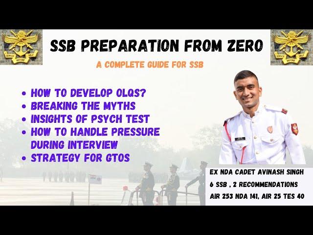 SSB prep from zero : a video that will change your approach.