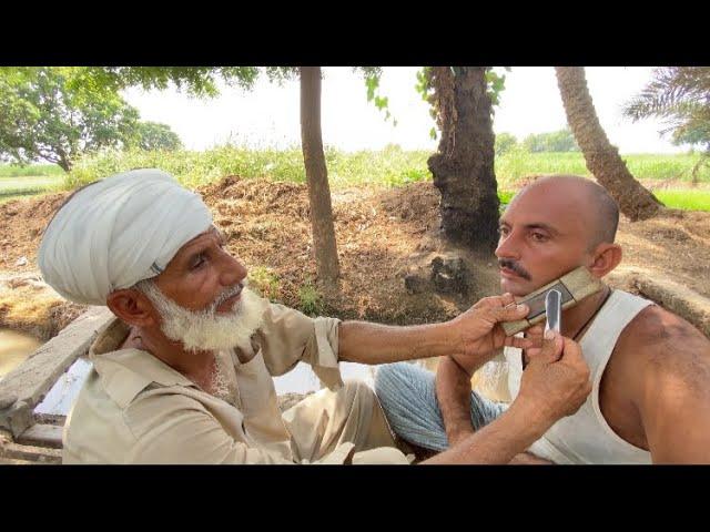 Asmr Fast Shaving with old Barber 