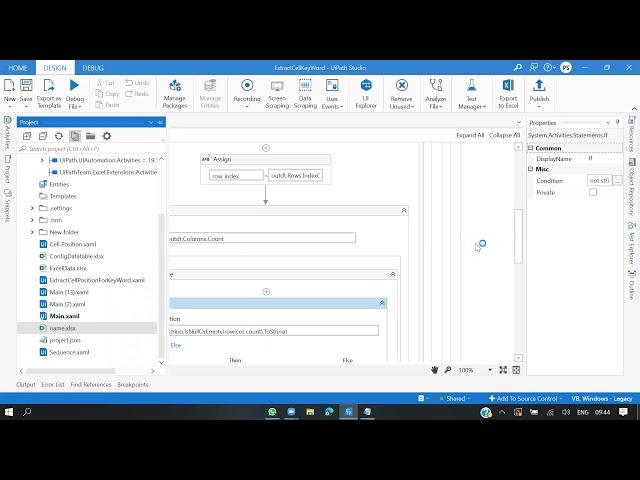 UiPath: Extract Cell Positions from excel sheet