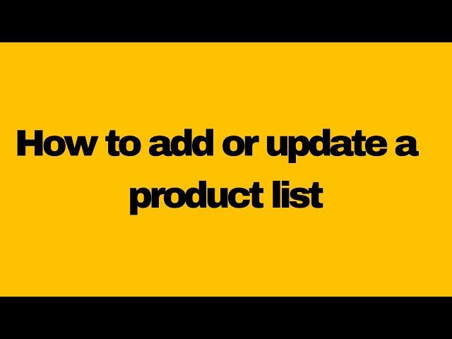 How to add or update a product list | Flutter GetX