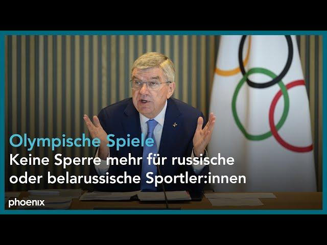 Thomas Bach zur Rückkehr russischer Athleth:innen zu den Olympischen Spielen am 28.03.23